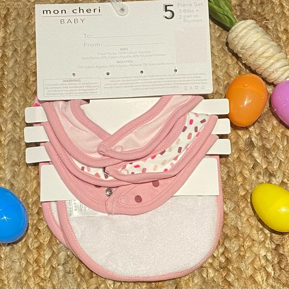 Bunny Bibs and Booties 5pc Baby Set